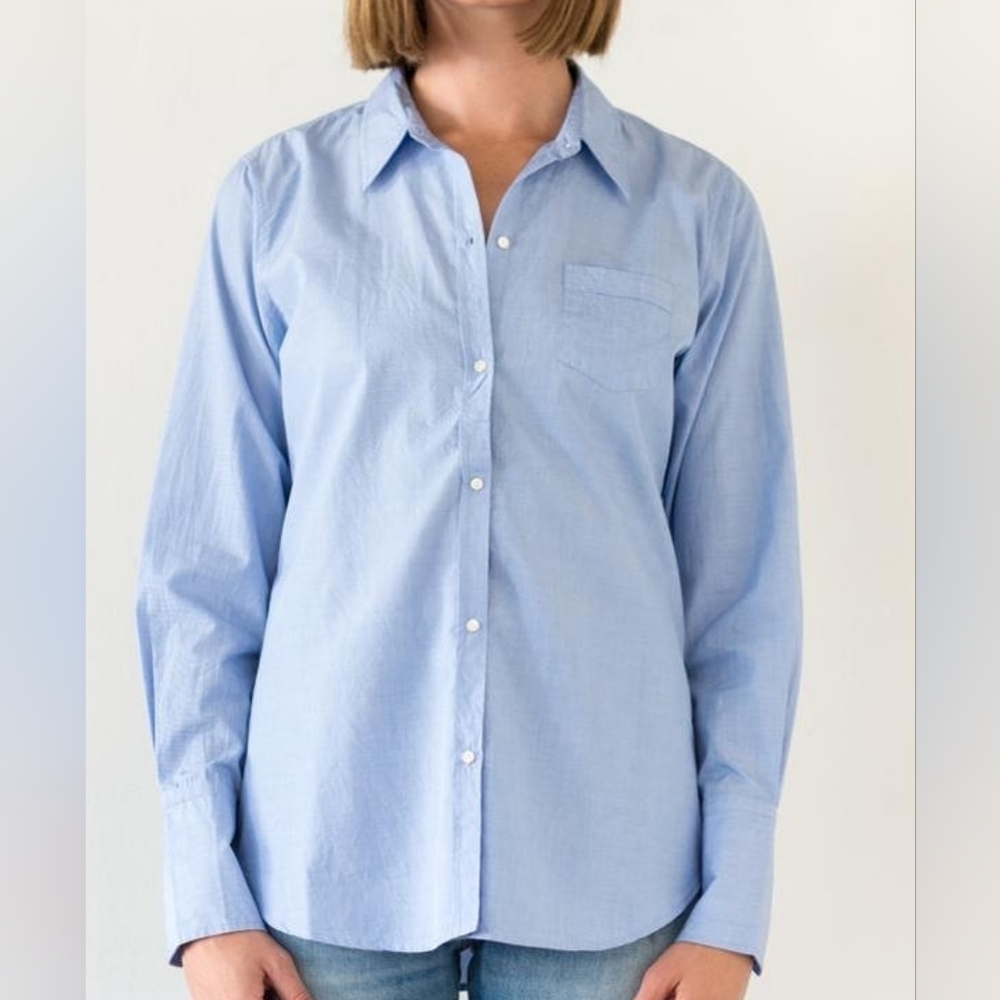 Nili Lotan Light Blue Casual Button Down Shirt
